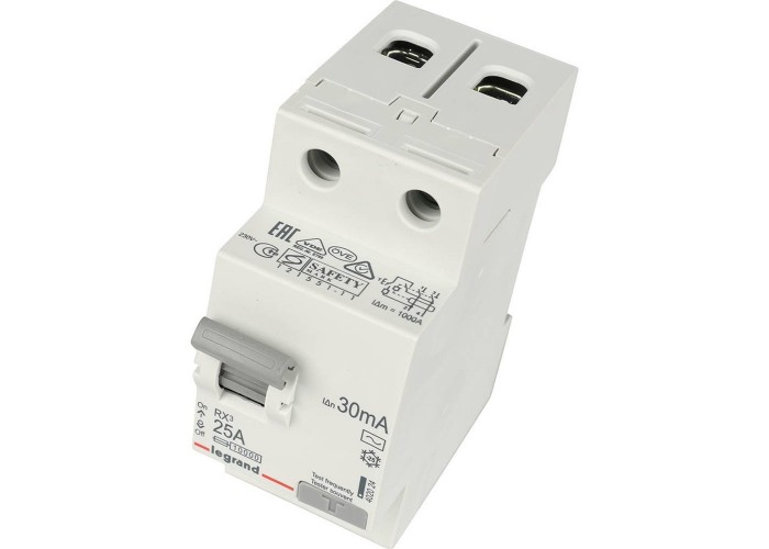 Interrupteur différentiel RX³ 2P 25A, 30mA type AC - Legrand