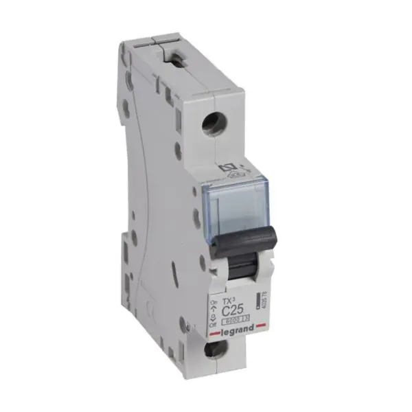 Disjoncteur TX³ 1P 25A courbe C 6 kA - Legrand