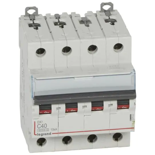 Disjoncteur DX³ 4P 40A courbe C 6/10 kA - Legrand