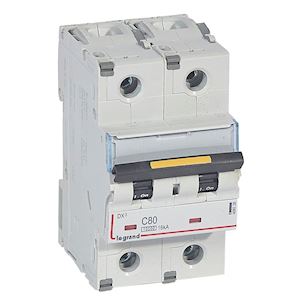 Disjoncteur DX³ 2P 80A courbe C 10/16 kA - Legrand