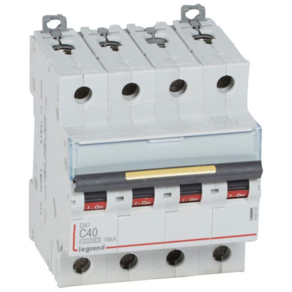 Disjoncteur DX³ 4P 40A courbe C 10/16 kA - Legrand