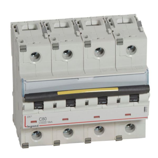 Disjoncteur DX³ 4P 80A courbe C 10/16 kA - Legrand
