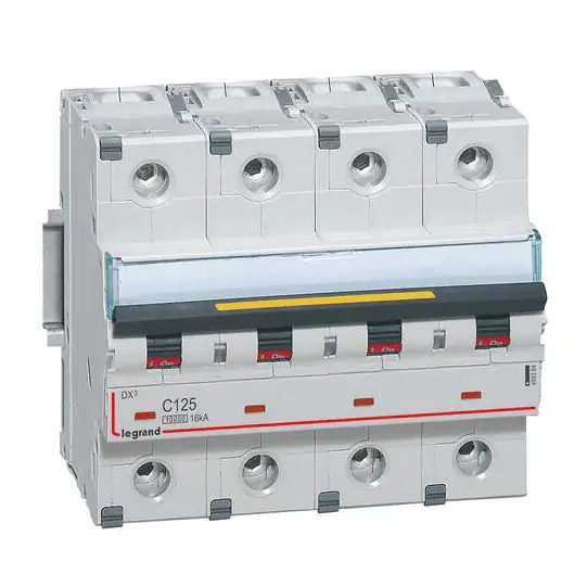 Disjoncteur DX³ 4P 125A courbe C 10/16 kA - Legrand