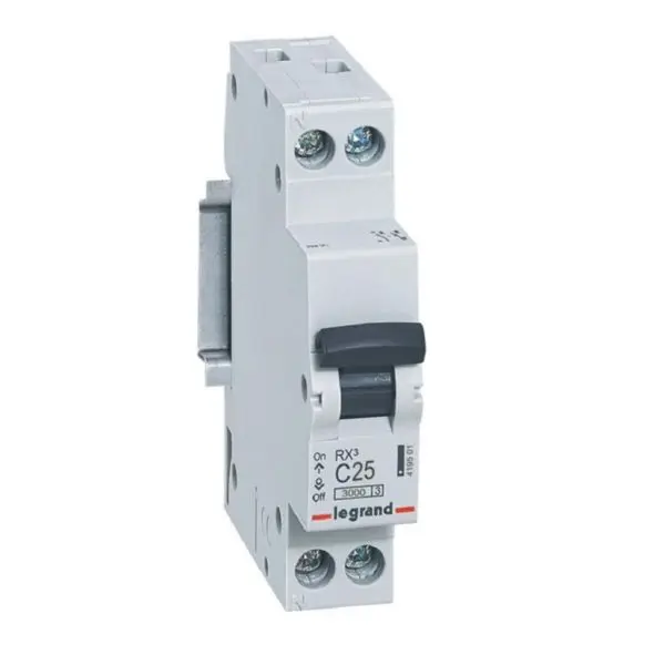 Disjoncteur RX³ 1P+N 25A courbe C 3 kA, 1 module - Legrand