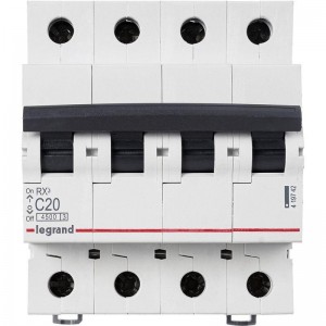 Disjoncteur RX³ 4P 20A courbe C 4,5 kA - Legrand