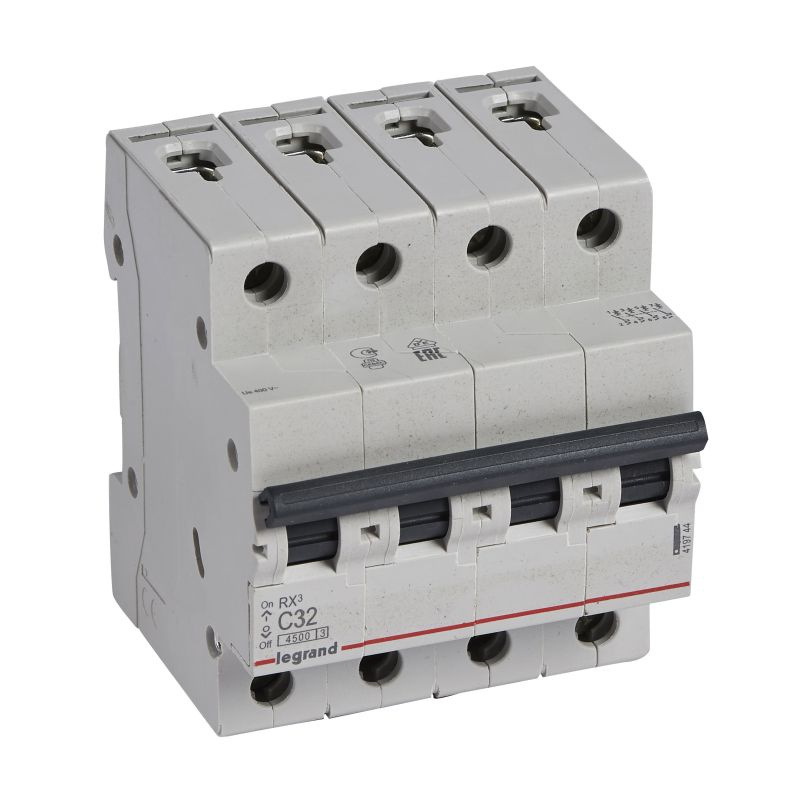 Disjoncteur RX³ 4P 32A courbe C 4,5 kA - Legrand