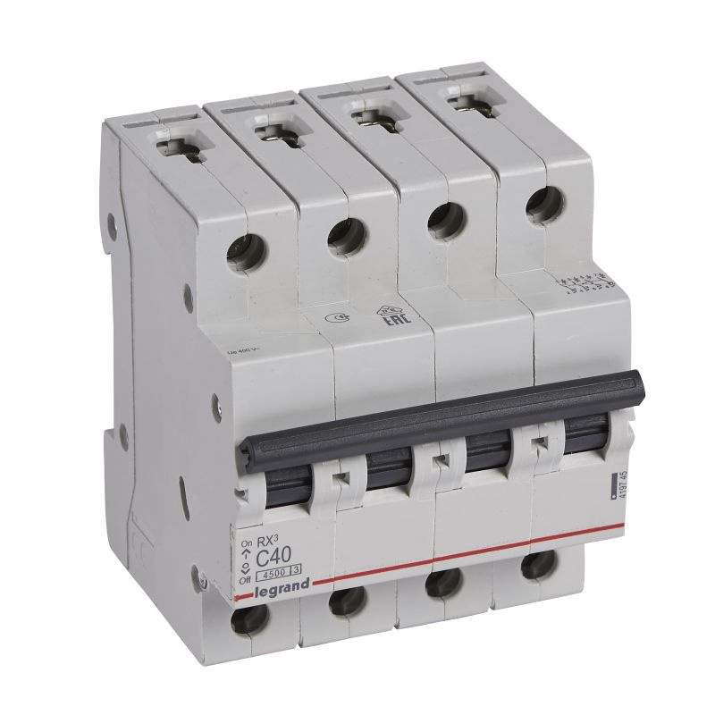 Disjoncteur RX³ 4P 40A courbe C 4,5 kA - Legrand