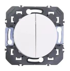 Double poussoir blanc, gamme Dooxie - Legrand