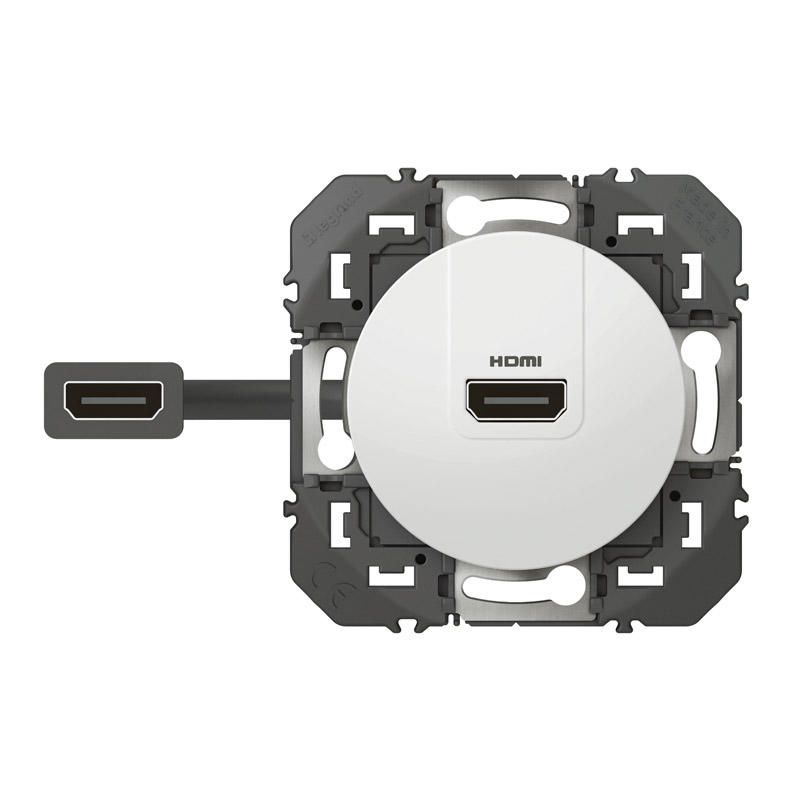 Prise HDMI préconnectée, blanc - Legrand