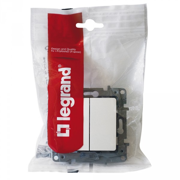 Double two-way switch 10AX white - Legrand