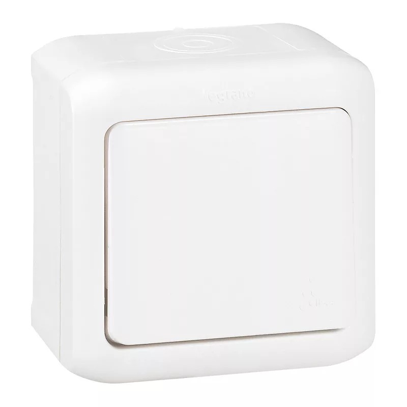 Interrupteur va-et-vient 10AX blanc IP44 - Legrand