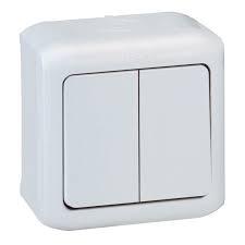 Double va-et-vient 10AX gris IP44 - Legrand