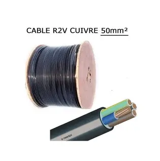 Câble rigide U1000 R2V 5G50 mm² - Prysmian (origine France)
