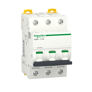 Miniature circuit breaker Acti9 iK60N 3P 16A C curve 6 kA - Schneider