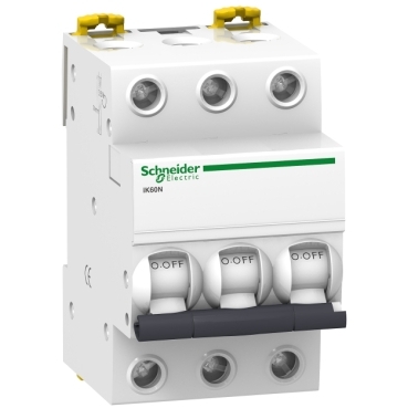 Disjoncteur modulaire Acti9 iK60N 3P 63A courbe C 6 kA - Schneider