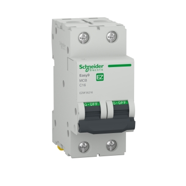 Circuit breaker Easy9 XP 2P 16A C curve 6 kA - Schneider