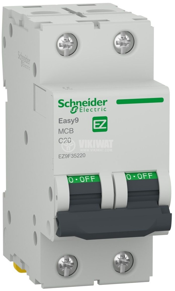 Disjoncteur Easy9 XP 2P 20A courbe C 6 kA - Schneider
