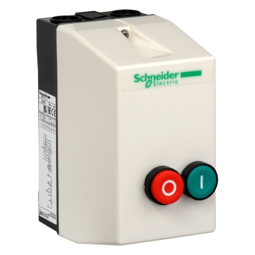 Démarreur en coffret 1 sens de marche 25A, boutons marche/arrêt, bobine 230V - Schneider