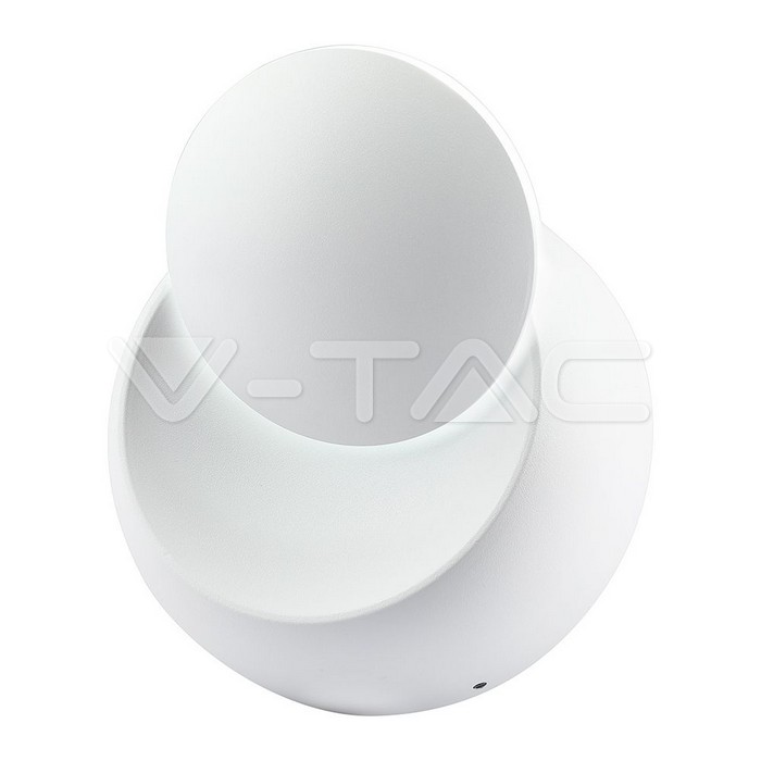 LED wall light 5W 4000K, Bridgelux chip, white, round - V-TAC