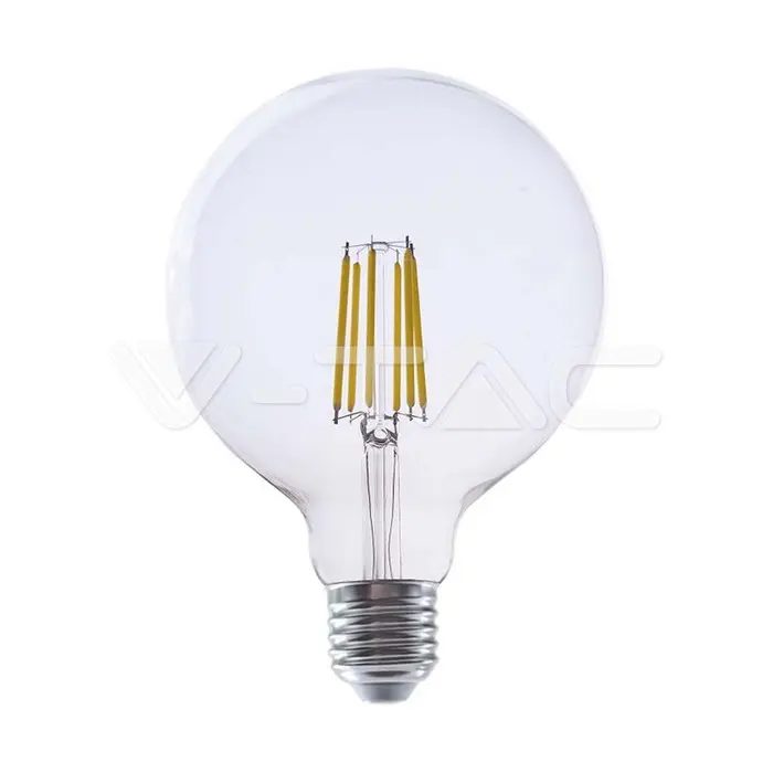 LED filament bulb 4W G125 E27 3000K, clear glass (210 lm/W) - V-TAC