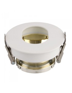 Support de spot GU10 rond, blanc/doré - V-TAC