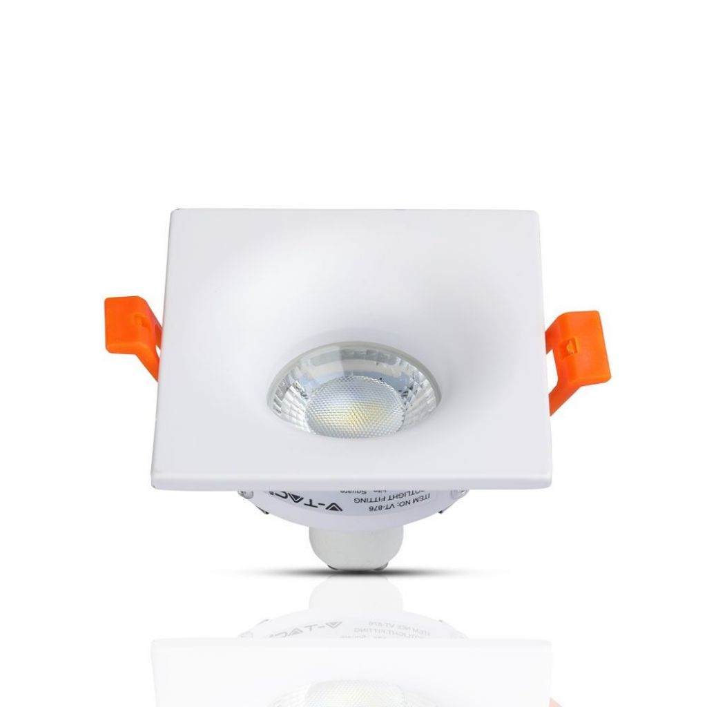 Support de spot GU10 carré, blanc - V-TAC