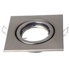 Support de spot GU10 carré, nickel satiné - V-TAC
