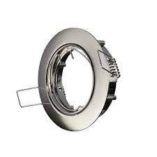 Support de spot GU10 rond, nickel satiné - V-TAC