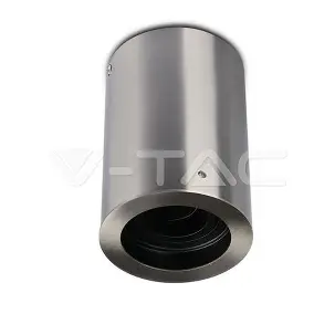 Support de spot GU10 rond, nickel satiné - V-TAC