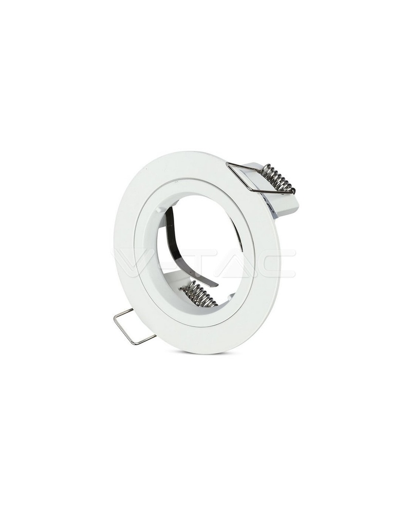 Support de spot GU10 rond, blanc - V-TAC
