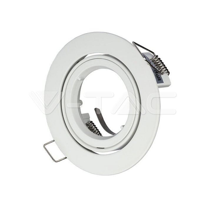 Support de spot GU10 rond, blanc - V-TAC