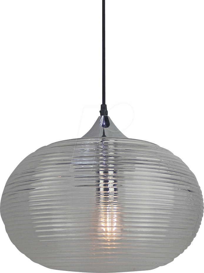 Suspension verre taillé diamant, transparent, Ø330 - V-TAC