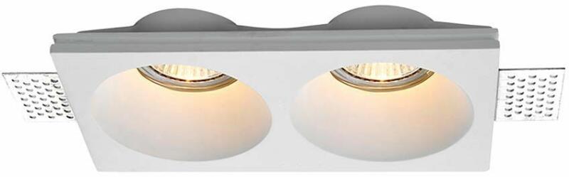 Support de spot 2xGU10 rond, blanc - V-TAC
