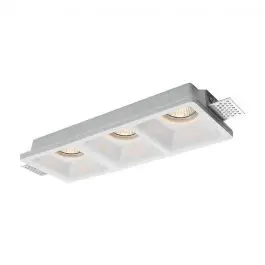 Spotlight fitting 3xGU10 square, white - V-TAC
