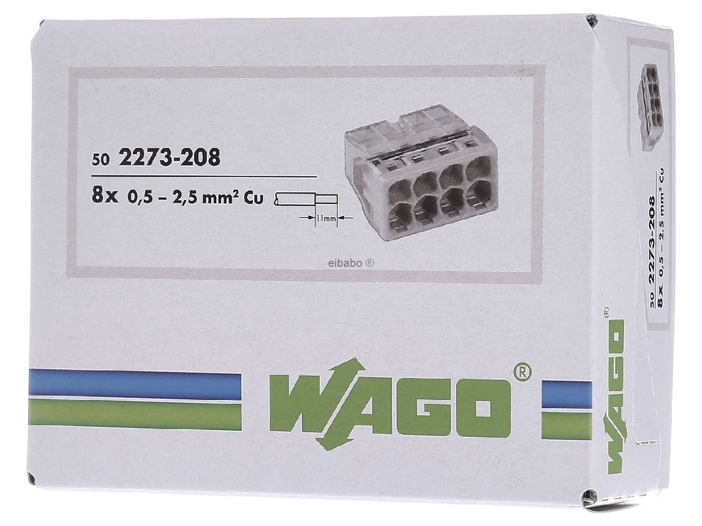 Borne de connexion Wago 8 fils