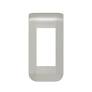 Plaque 1 module 1/2 poste, alu - Legrand