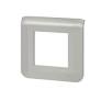 Plaque 2 modules, alu, gamme Mosaic - Legrand