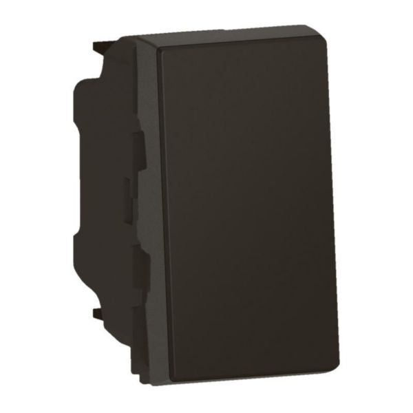 Interrupteur ou va-et-vient 10AX Mosaic Easy-Led, 1 module, noir mat - Legrand