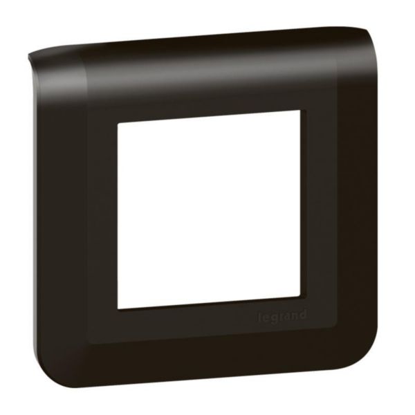Plaque de finition Mosaic 2 modules, noir mat - Legrand