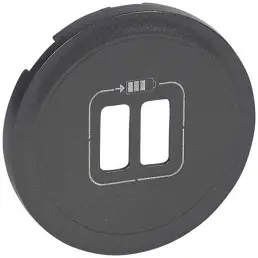 Enjoliveur Céliane graphite, double chargeur USB - Legrand
