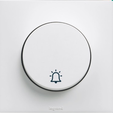 Poussoir sonnette 6A gris, gamme Urbano - Legrand