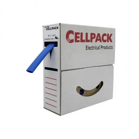 Gaine thermorétractable en boîte distributrice SB 6-2, bleu - Cellpack