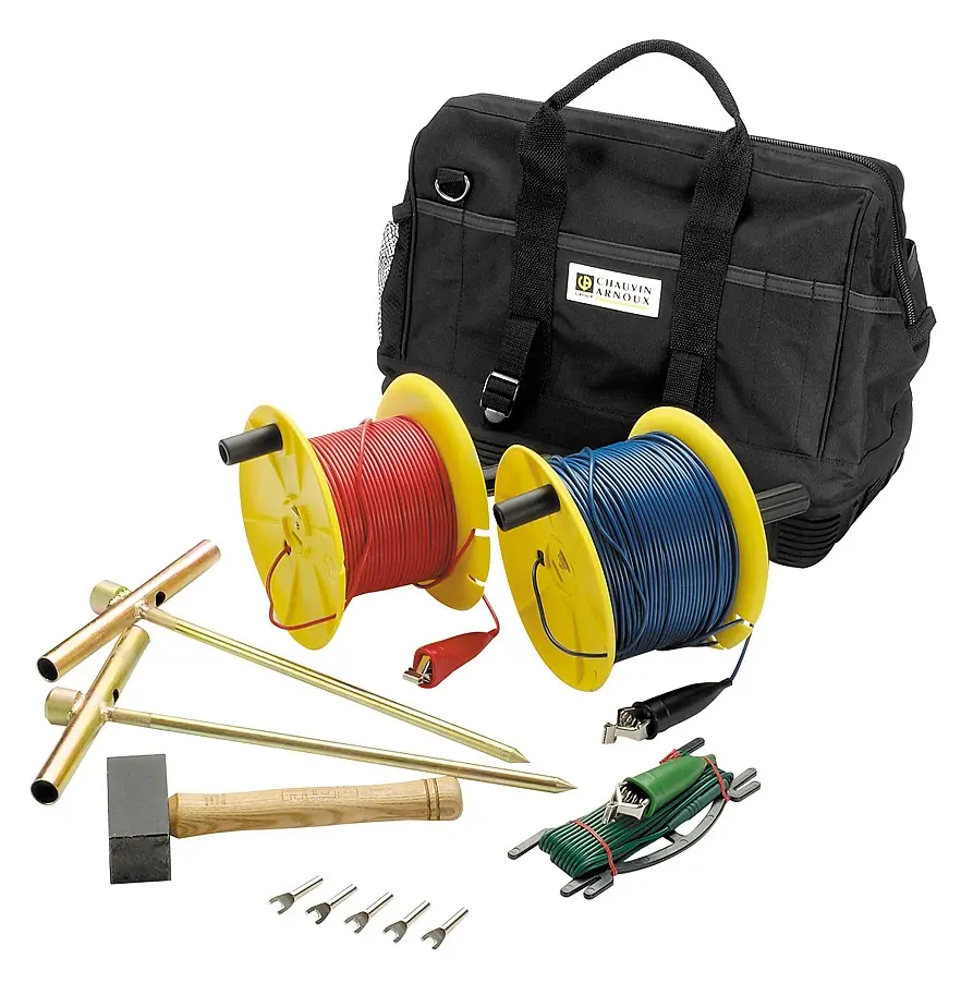 Earth/resistivity measurement kit, 4 stakes (50 m) - Chauvin Arnoux