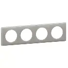 Céliane cover plate 4 gangs, pearl grey - Legrand