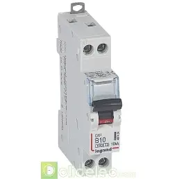 Disjoncteur DX³ 1P+N 10A courbe B 6/10 kA - Legrand