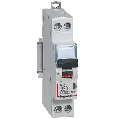 Disjoncteur DX³ 1P+N 20A courbe B 6/10 kA - Legrand