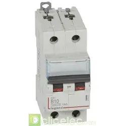 Circuit breaker DX³ 2P 10A B curve 6/10 kA - Legrand
