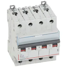 Disjoncteur DX³ 4P 32A courbe B 6/10 kA - Legrand
