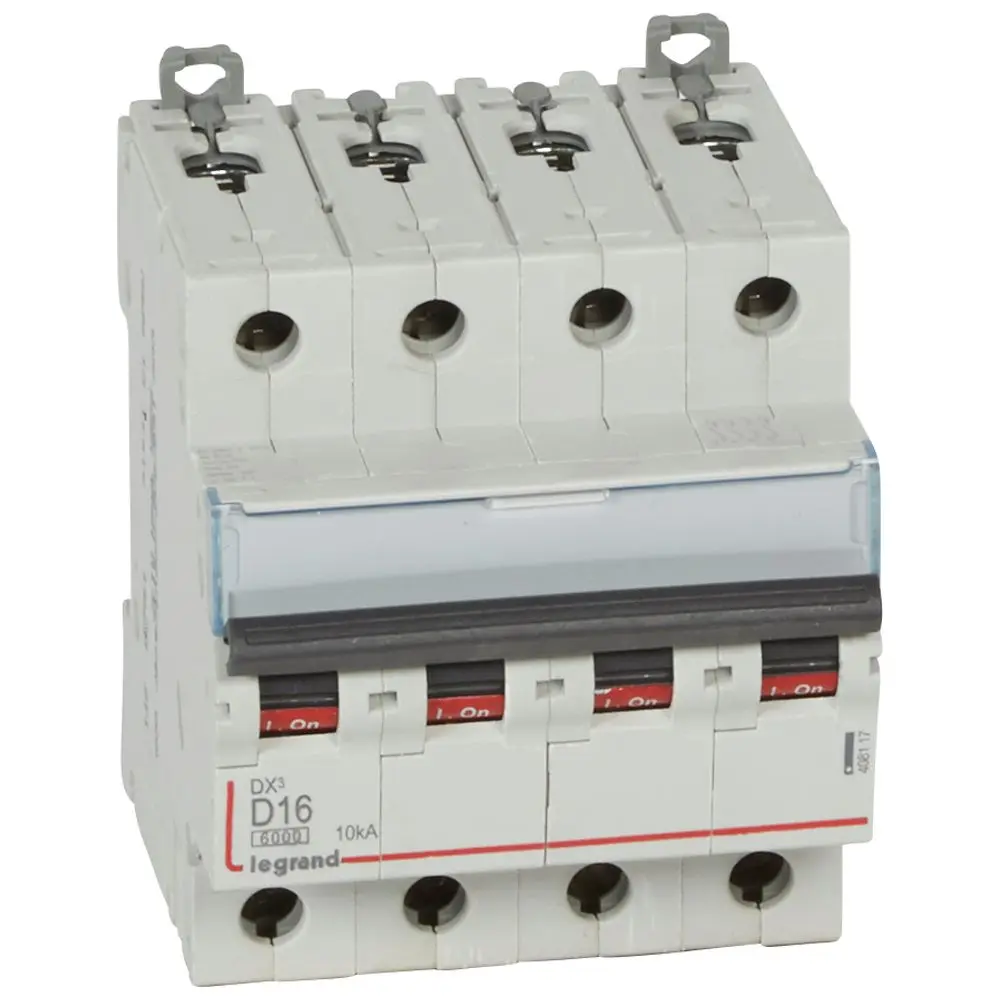 Disjoncteur DX³ 4P 16A courbe D 6/10 kA - Legrand