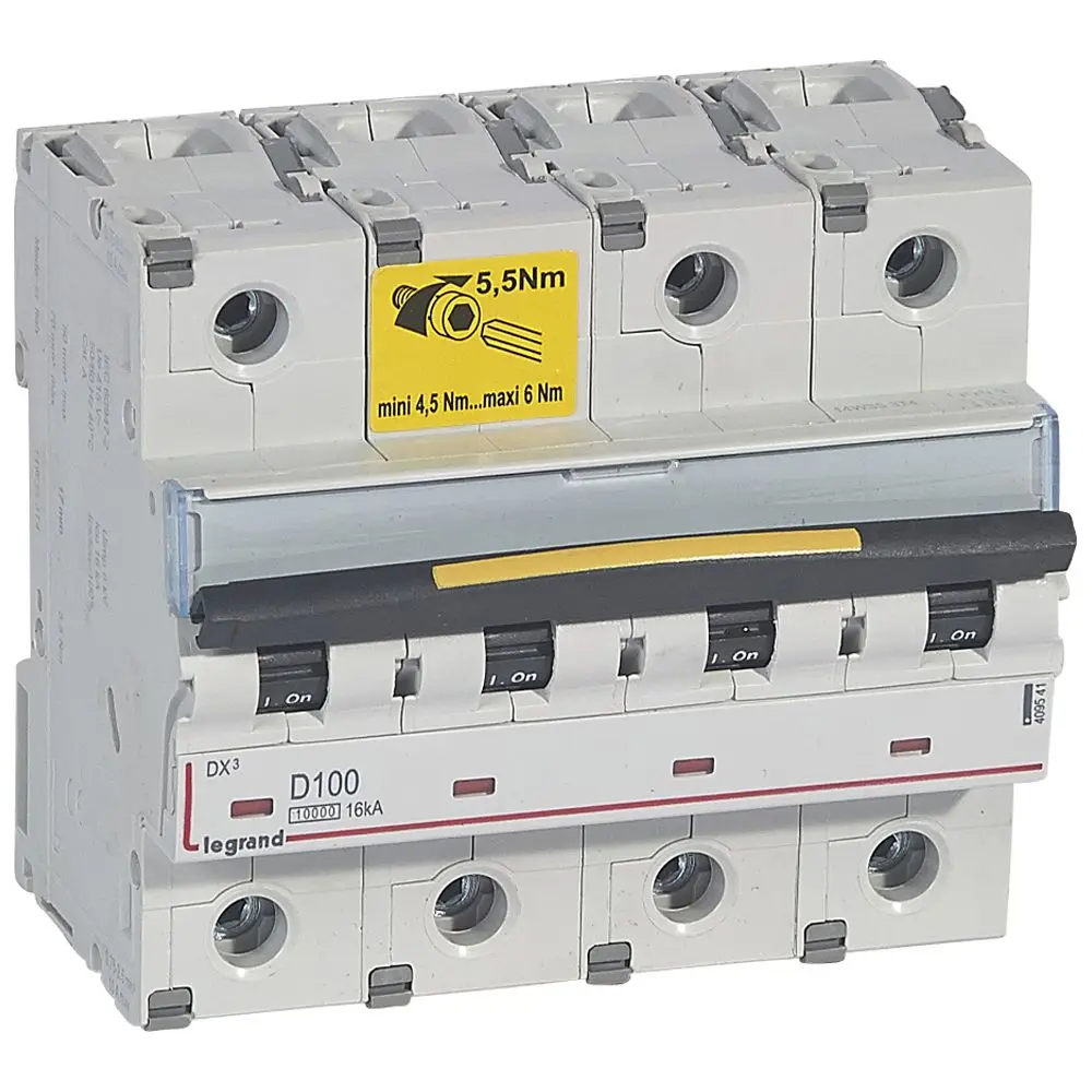 Circuit breaker DX³ 4P 100A D curve 10/16 kA - Legrand